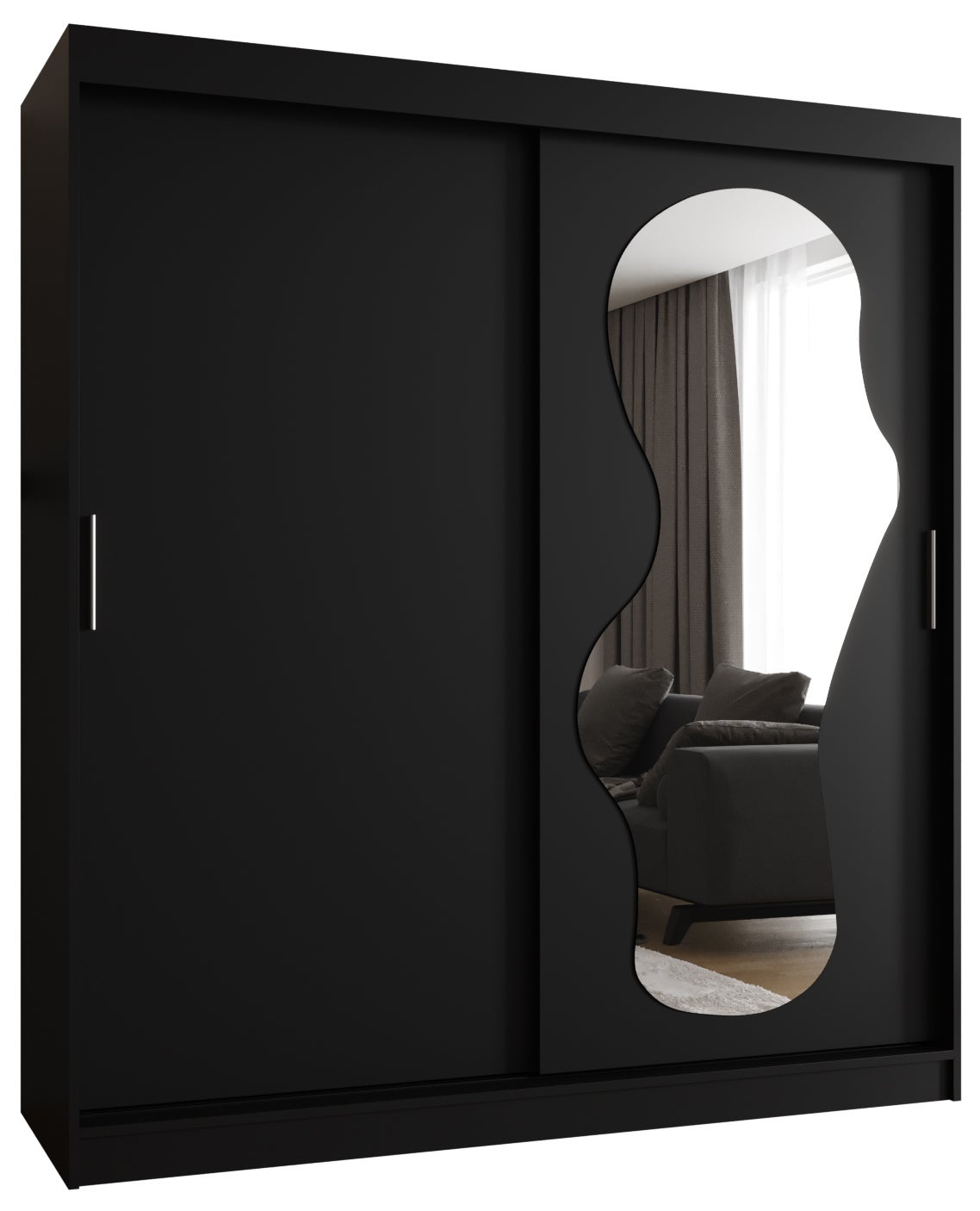 Szafa przesuwna garderoba ULTRA 180 x 62 x 200 cm Czarny
