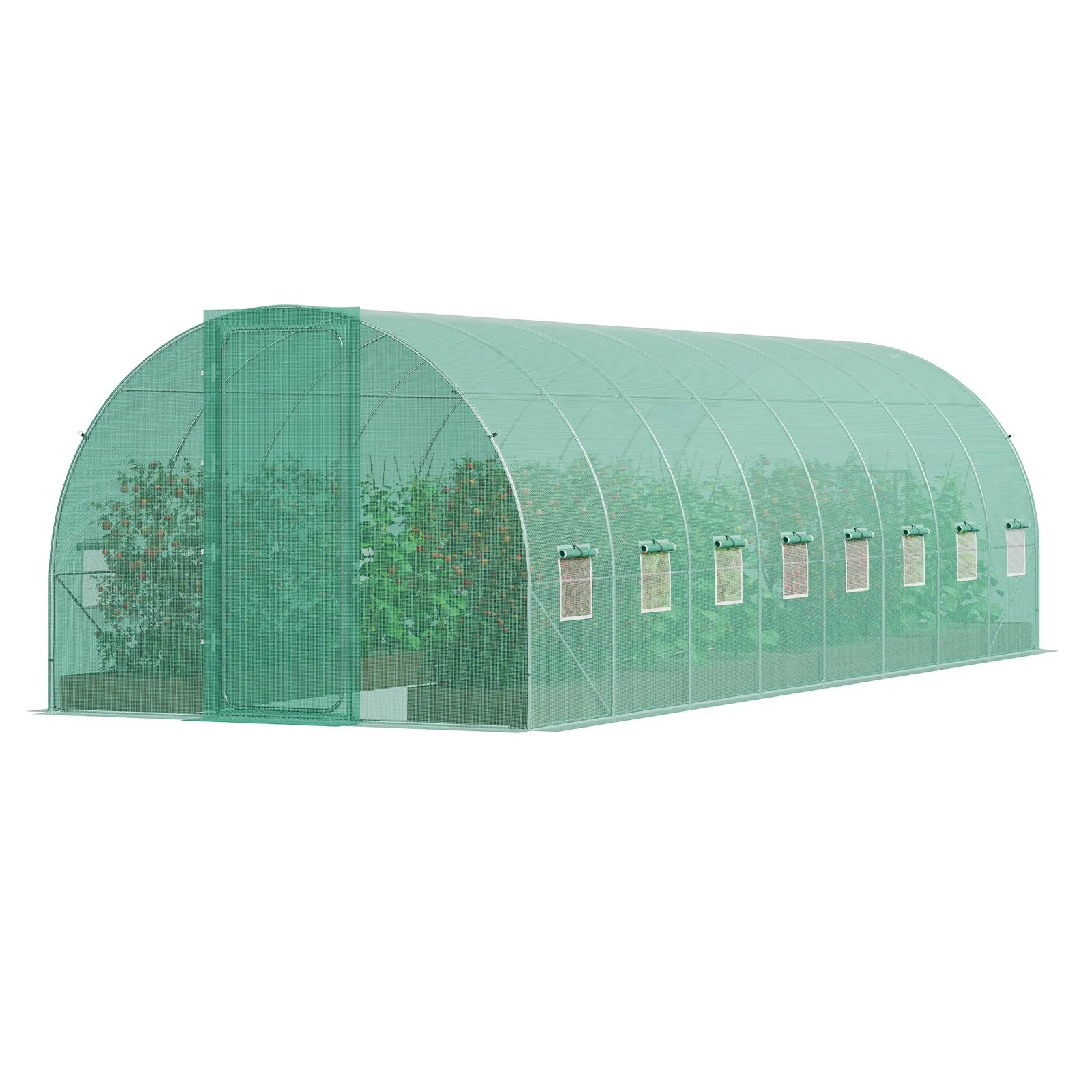Tunel foliowy 8,3x2,9x2,3 m stal PE szklarnia z drzwiami i oknami