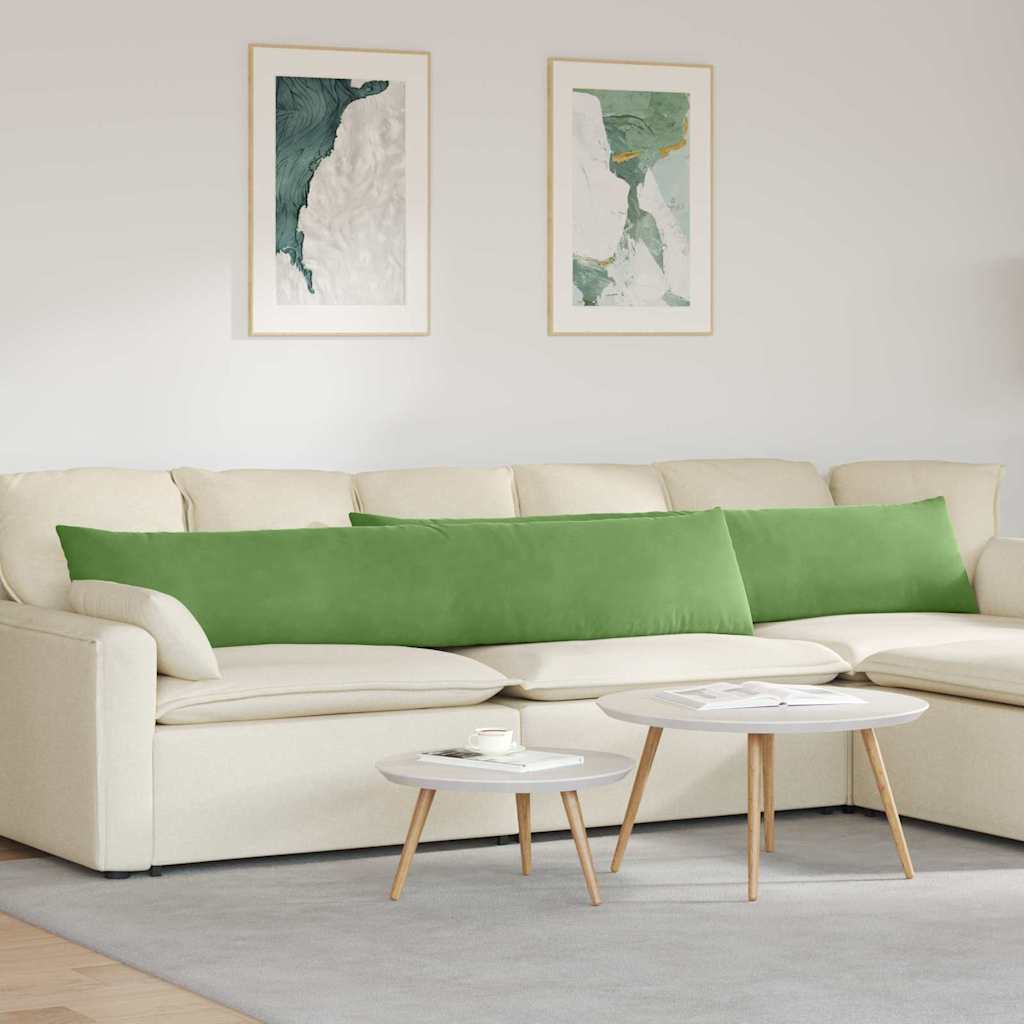 Poduszki na sofę 2 pcs jasnozielony 200 x 40 cm vidaXL