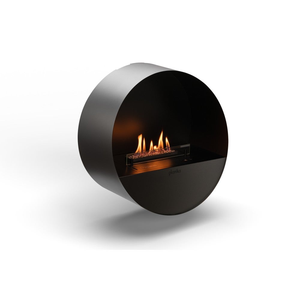 Kominek bioetanolowy 2,5 kW, stojący/wiszący, pilot, zbiornik 1,3 l – Planika Bubble – H 0,72 m × L 0,37 m × P 0,65 m