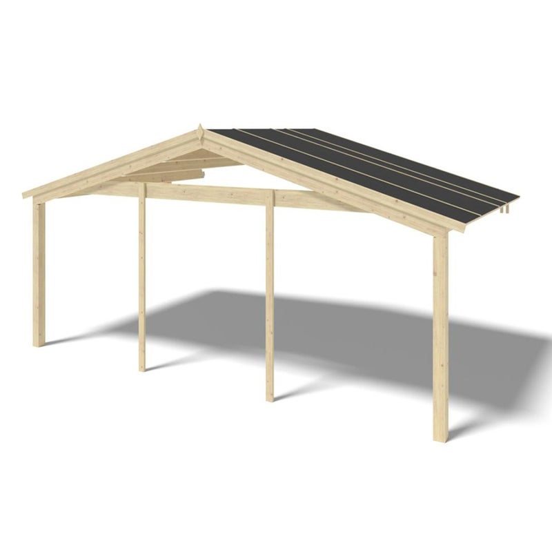 Zadaszenie werandy tarasu domku ALTANKA - 6x3 m, drewniane, DOM556, 1szt.