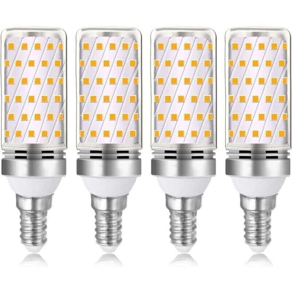 Żarówka LED E14 16W, ciepła biel 3000K, 1600lm, odpowiednik żarówki halogenowej E14 o mocy 100W lub 120W, prąd zmienny 230V, nieściemnialna, 4 sztuki