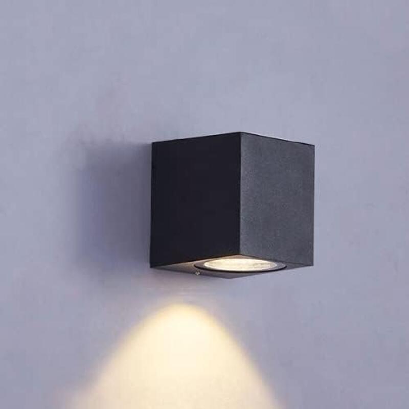 Kinkiet nocny - Lampa ścienna do sypialni i salonu - Podwójna czarna kwadratowa głowica - 1