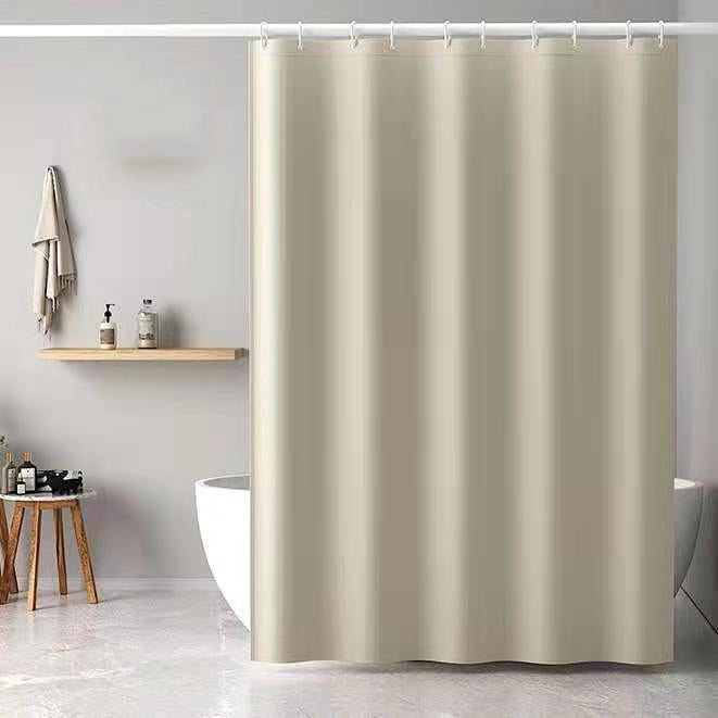 Zasłona prysznicowa imitująca len, zasłona oddzielająca łazienkę, 180*200 cm, kolor khaki