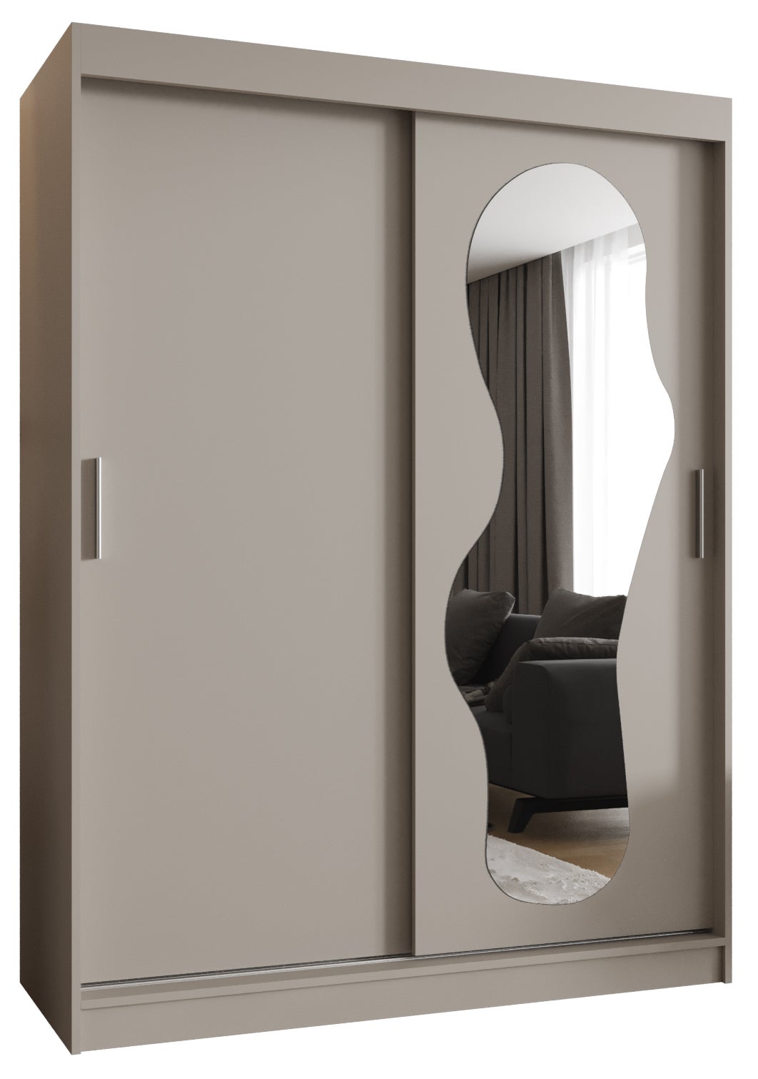 Szafa przesuwna garderoba ULTRA 150 x 62 x 200 cm Kaszmir