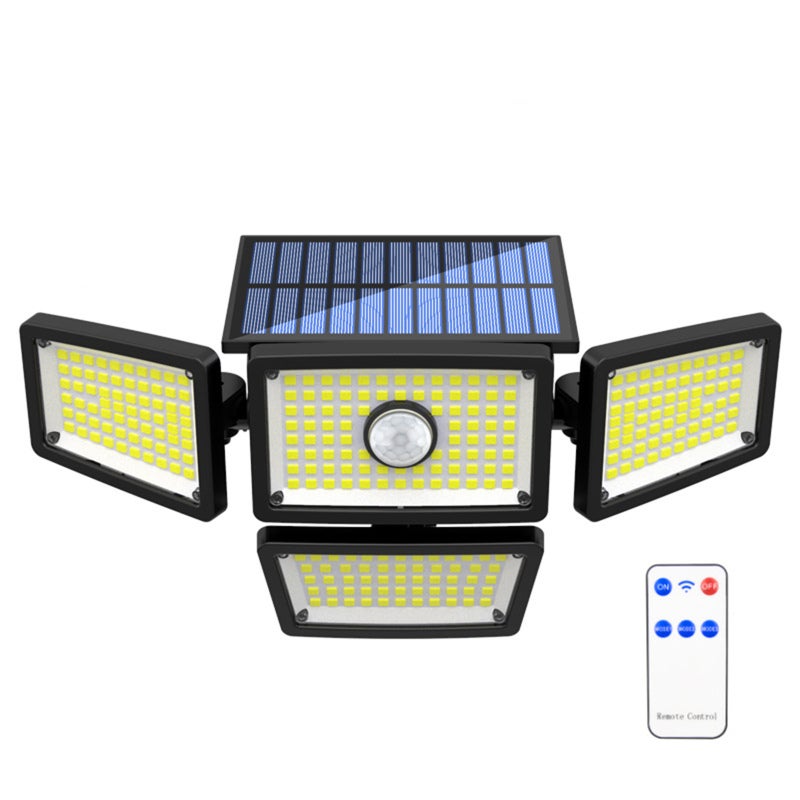 Lampa ścienna solarna, PIR, do ogrodu/willi/garażu.