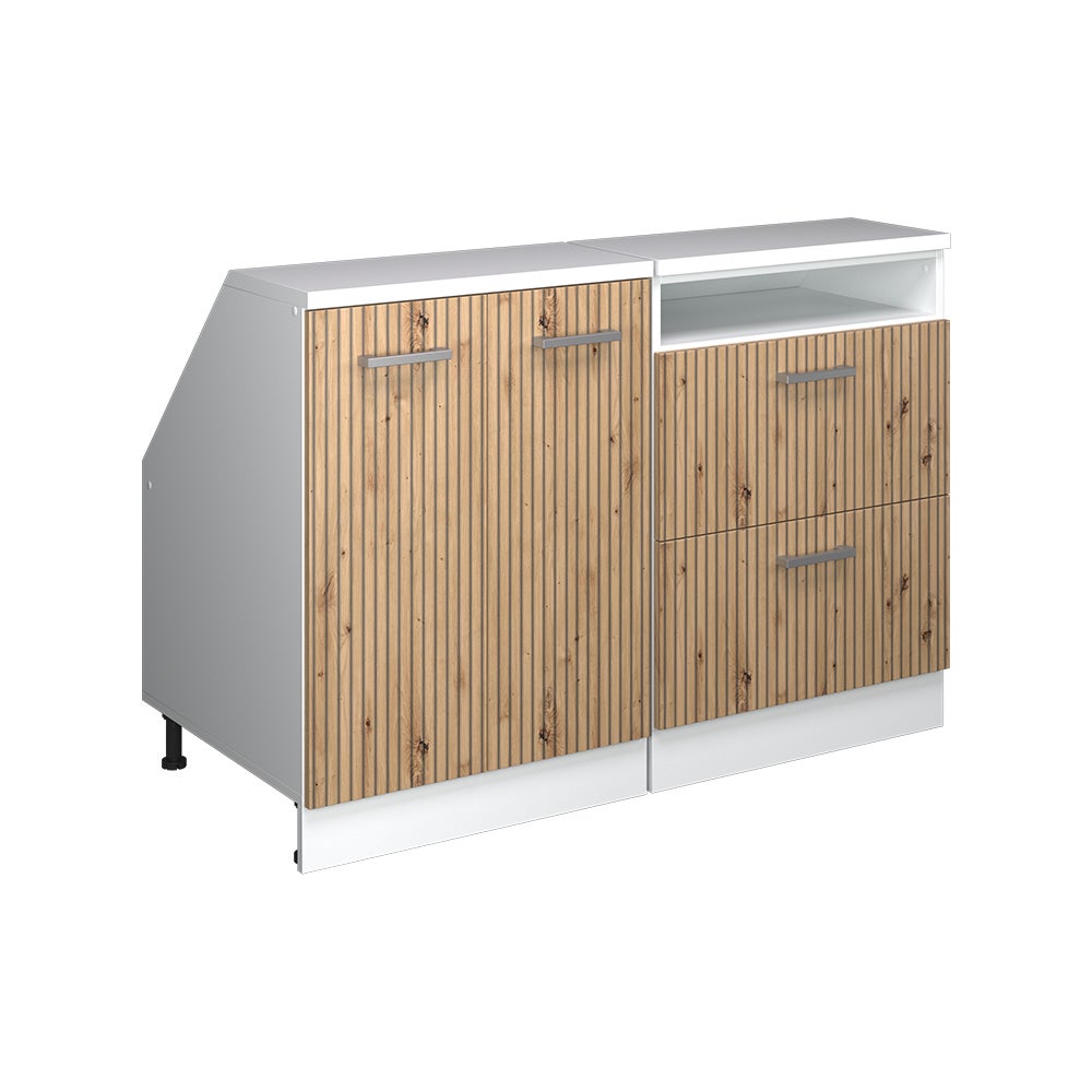 Vicco Zestaw szafek na dach skośny Rion, Dąb rzemieślniczy, 120 cm Zestaw 2 korpusów szafy głębokość 60 cm