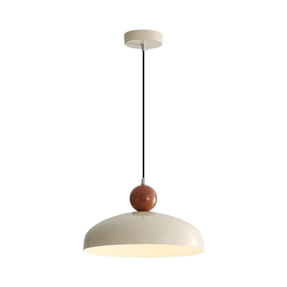 Lampa wisząca E27 w stylu vintage, industrialnym, z białym metalowym kloszem, w stylu nordyckim, idealna do kuchennej wyspy, jadalni, sypialni lub inn