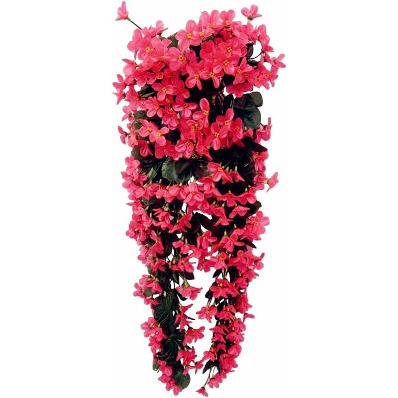 Sztuczne kwiaty - 4 płatki - Dekoracyjne zawieszki - Na ślub lub do dekoracji domu, różowe, 80 cm