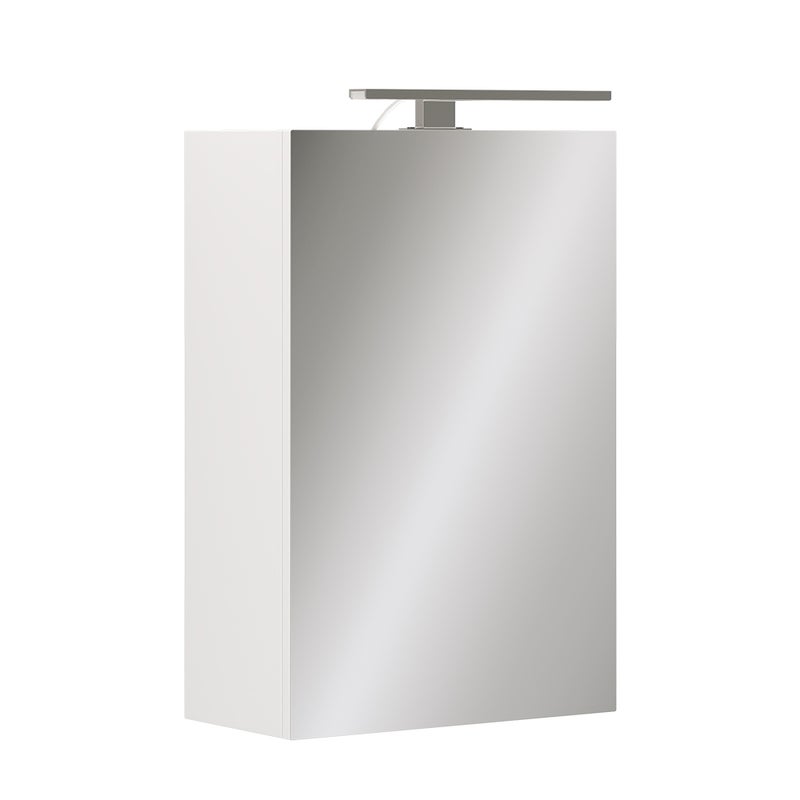 Vicco Szafka łazienkowa z lustrem Lavio, Biały, 40 x 60 cm z oświetleniem LED