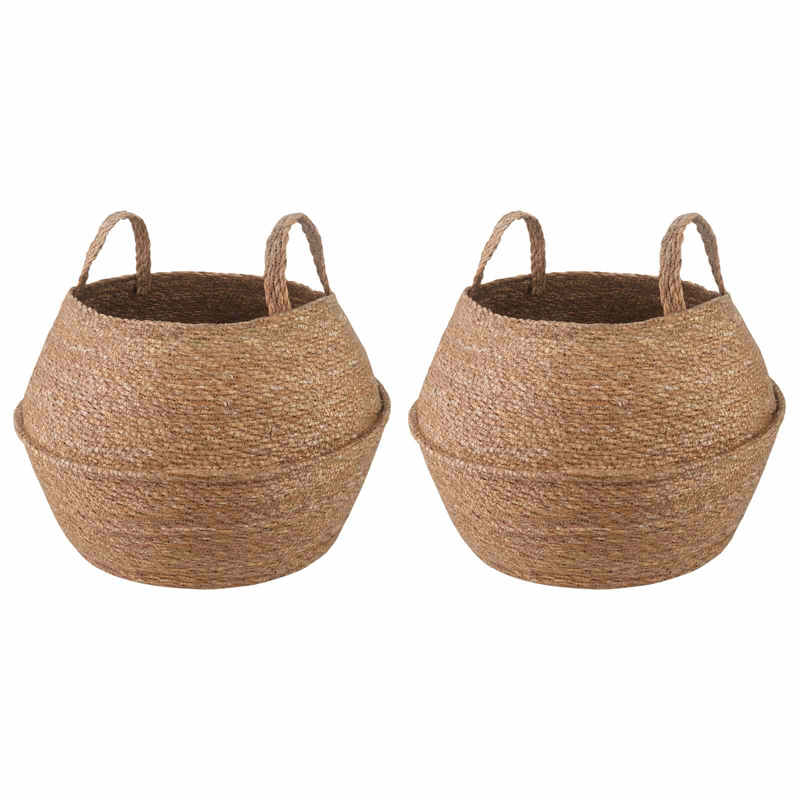 Doniczka z uchwytami 2 pcs naturalny Ø 32 x 32 cm