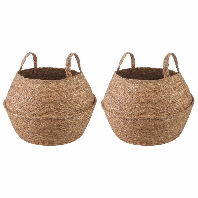 Doniczka z uchwytami 2 pcs naturalny Ø 32 x 32 cm