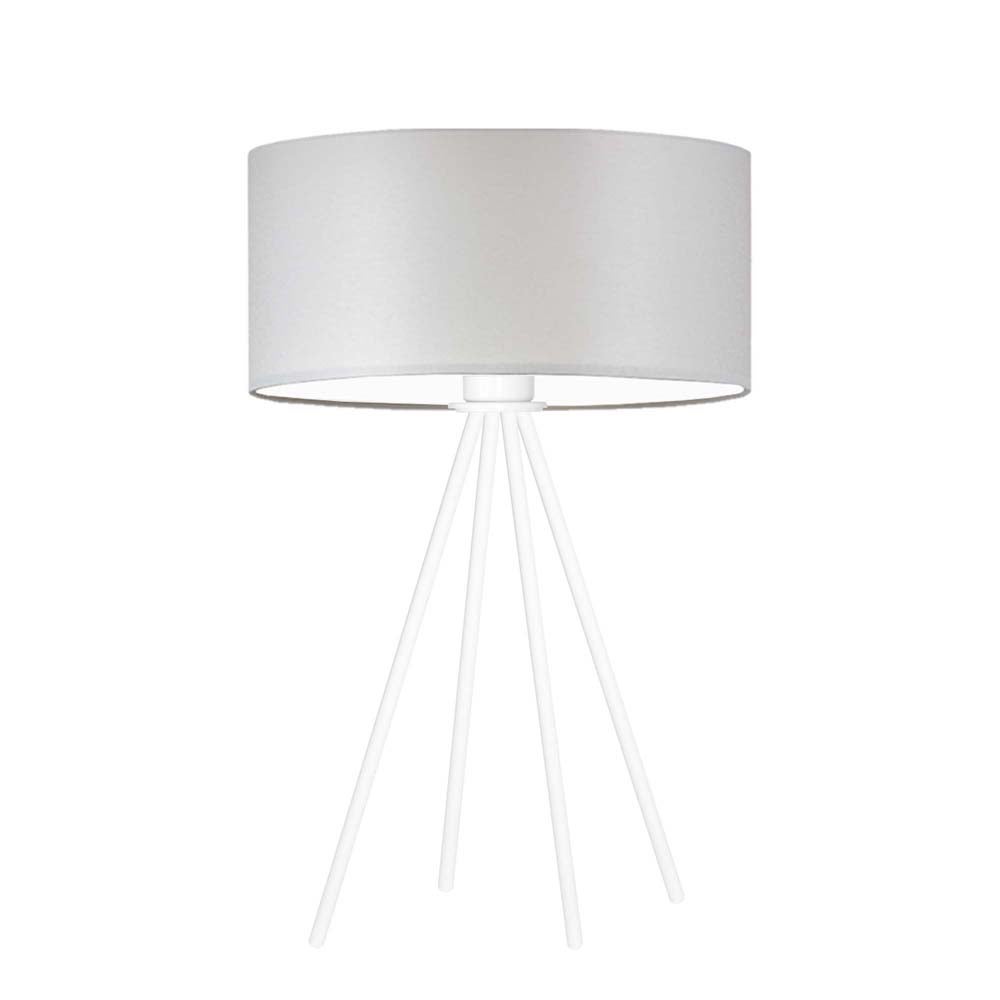 Lampka nocna na biurko lampa biurkowa LED z abażurem walec 30cm SOLARIS