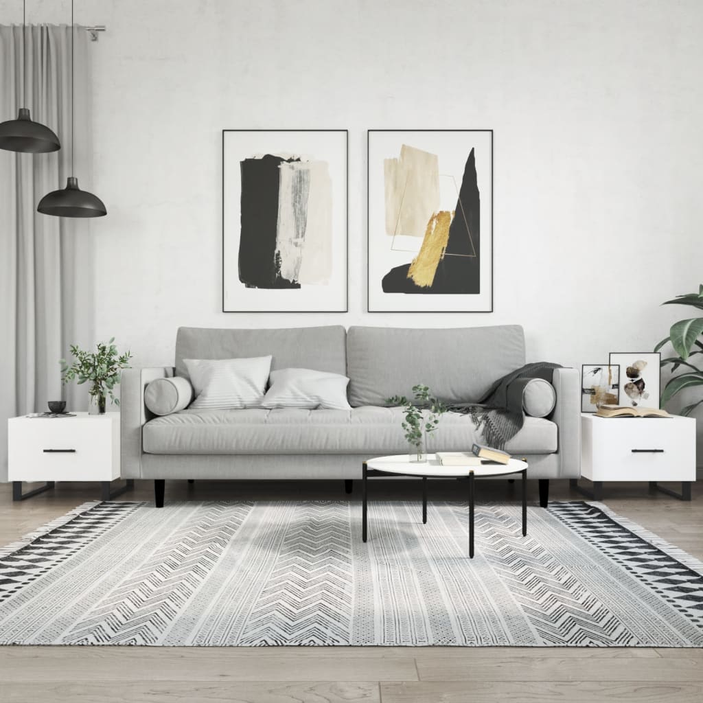 vidaXL Stoliki kawowe, 2 szt., białe, 50x50x40 cm