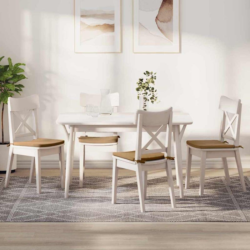 Poduszki na siedziska 4 pcs Brązowy 40 x 40 x 3 cm Aksamit vidaXL