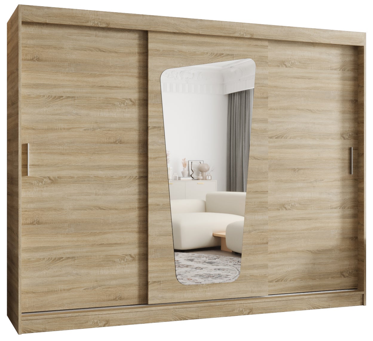 Szafa przesuwna garderoba MOKA 250 x 62 x 200 cm Sonoma