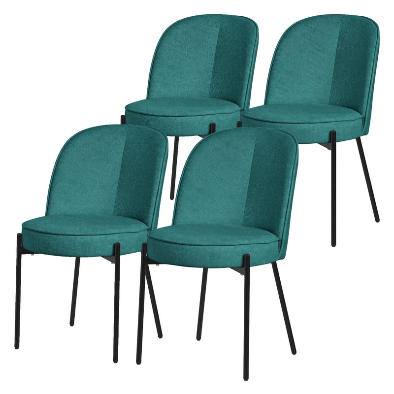 ML-Design krzesła okrągłe do jadalni zestaw 4 benzyna tapicerowane fotele krzesła kuchenne ergonomiczne wygodne metalowe nogi styl nowoczesny