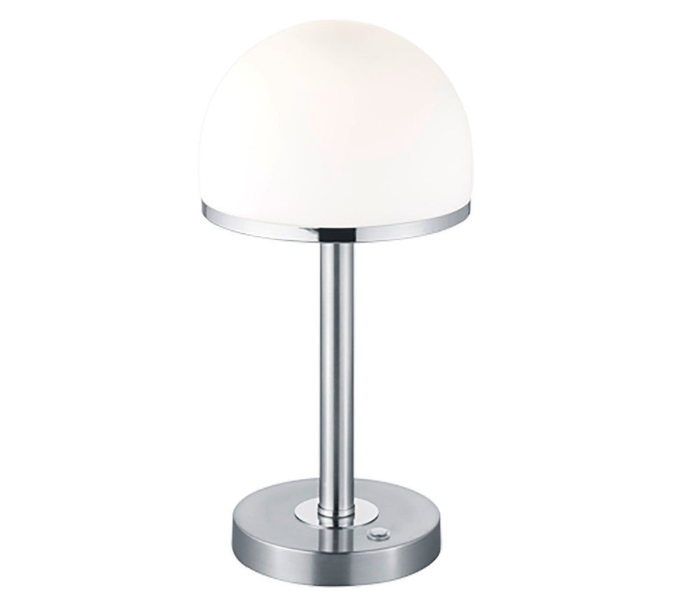 Lampa stołowa Berlin srebrno-biała LED 4W 3000K 350lm wym: 39 x 19,5 x 19,5 cm szkło Trio