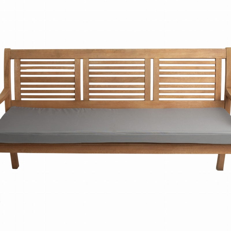 Poduszka ogrodowa na ławkę 170x50x7cm poduszka na meble ogrodowe jasna szara, poduszka na balkon taras, poducha ogrodowa na ławkę