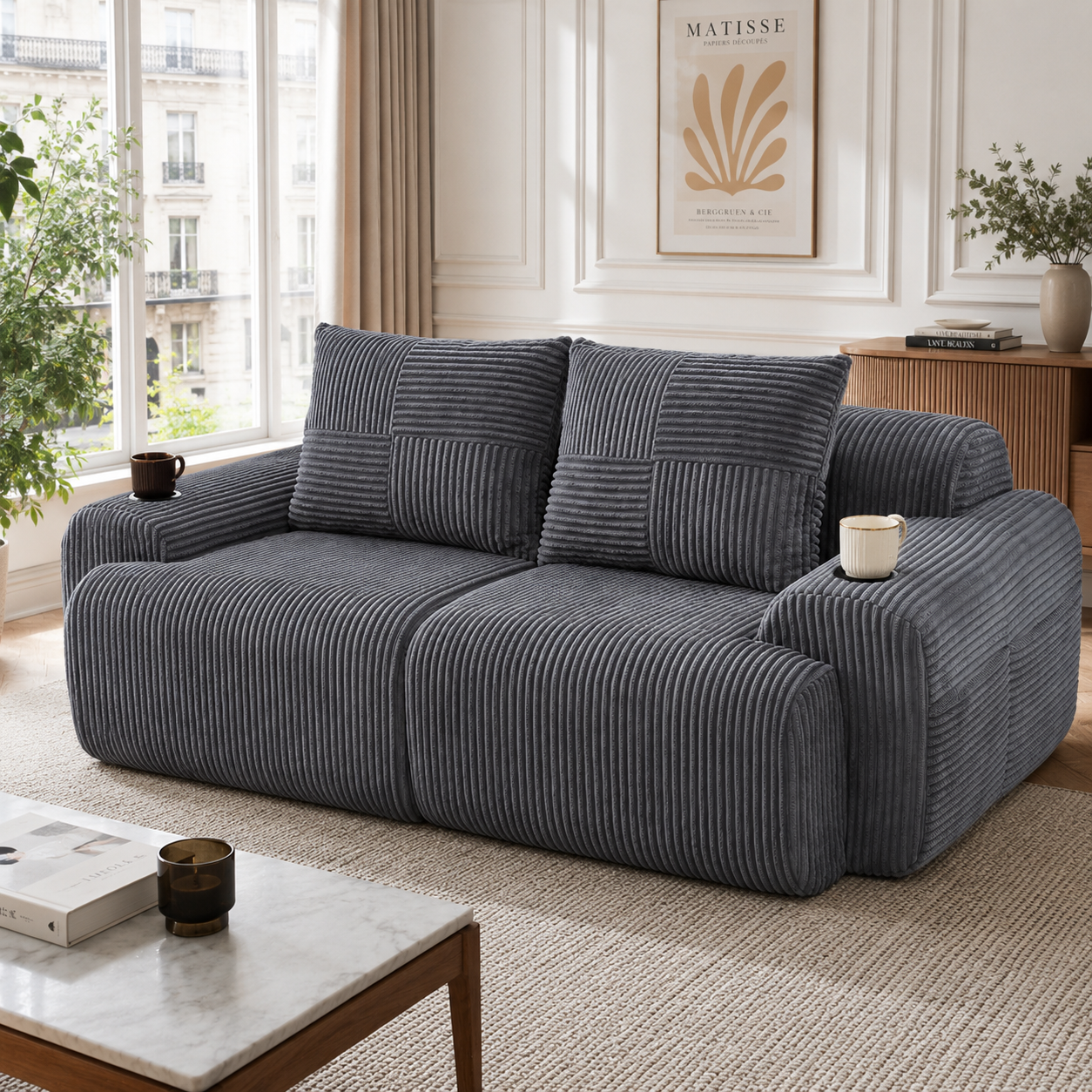 Sofa 200 x 99 x 80 cm, do salonu, do codziennego użytkowania, funkcjonalny element wyposażenia, praktyczny wybór do domu