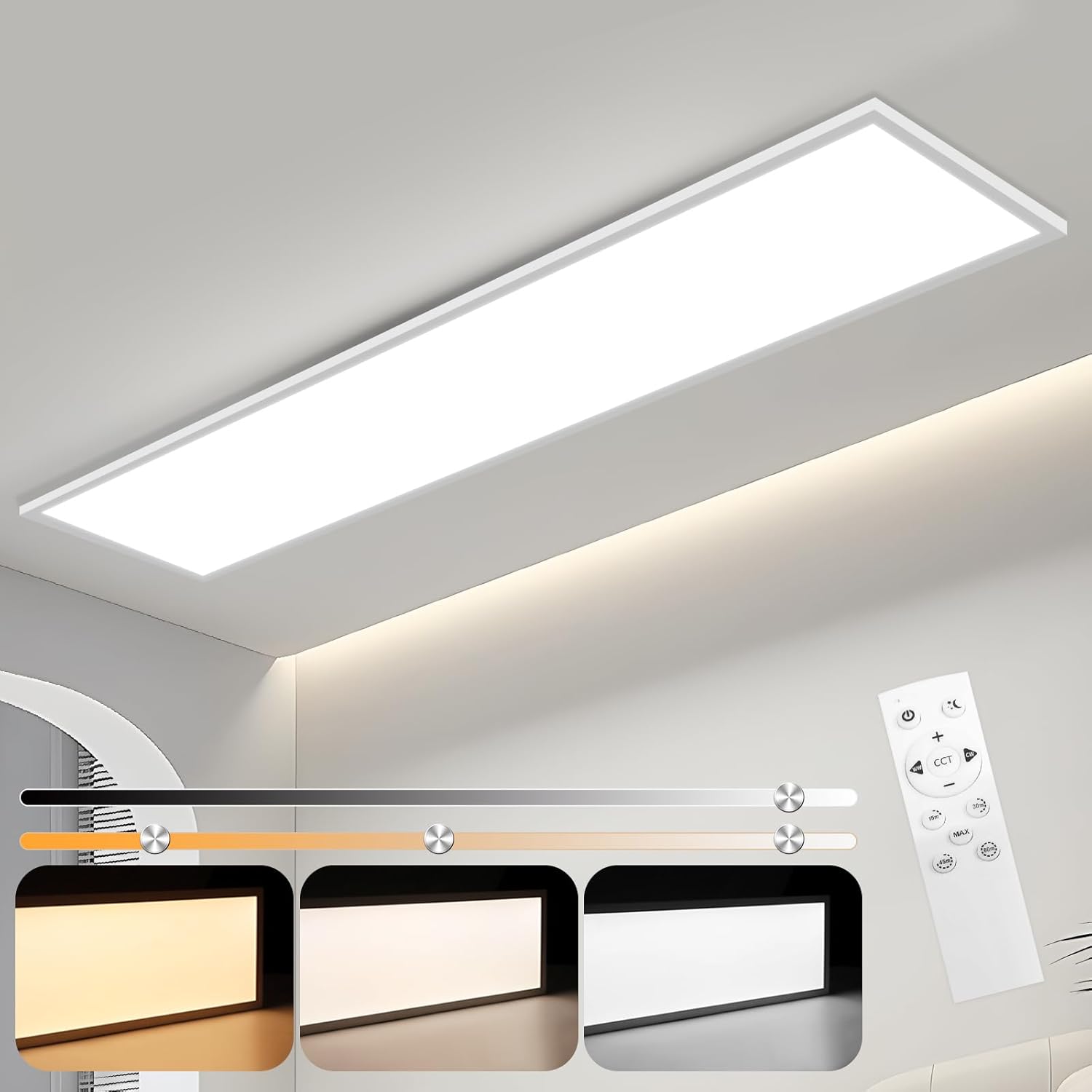NETTLIFE 120x30 Panel LED ściemnialny z pilotem 40W