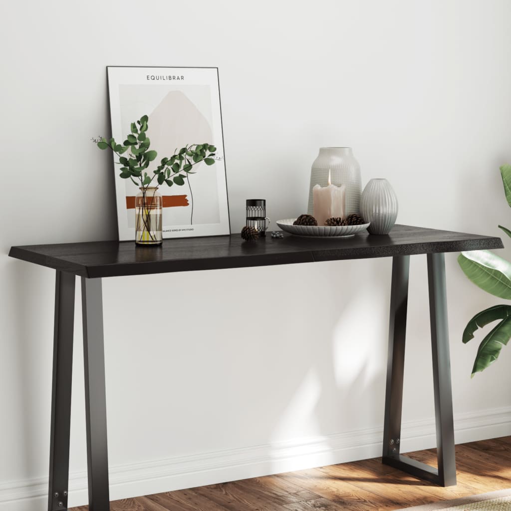 vidaXL Blat ciemnobrązowy 140x60x(2-4) cm drewno z naturalną krawędzią