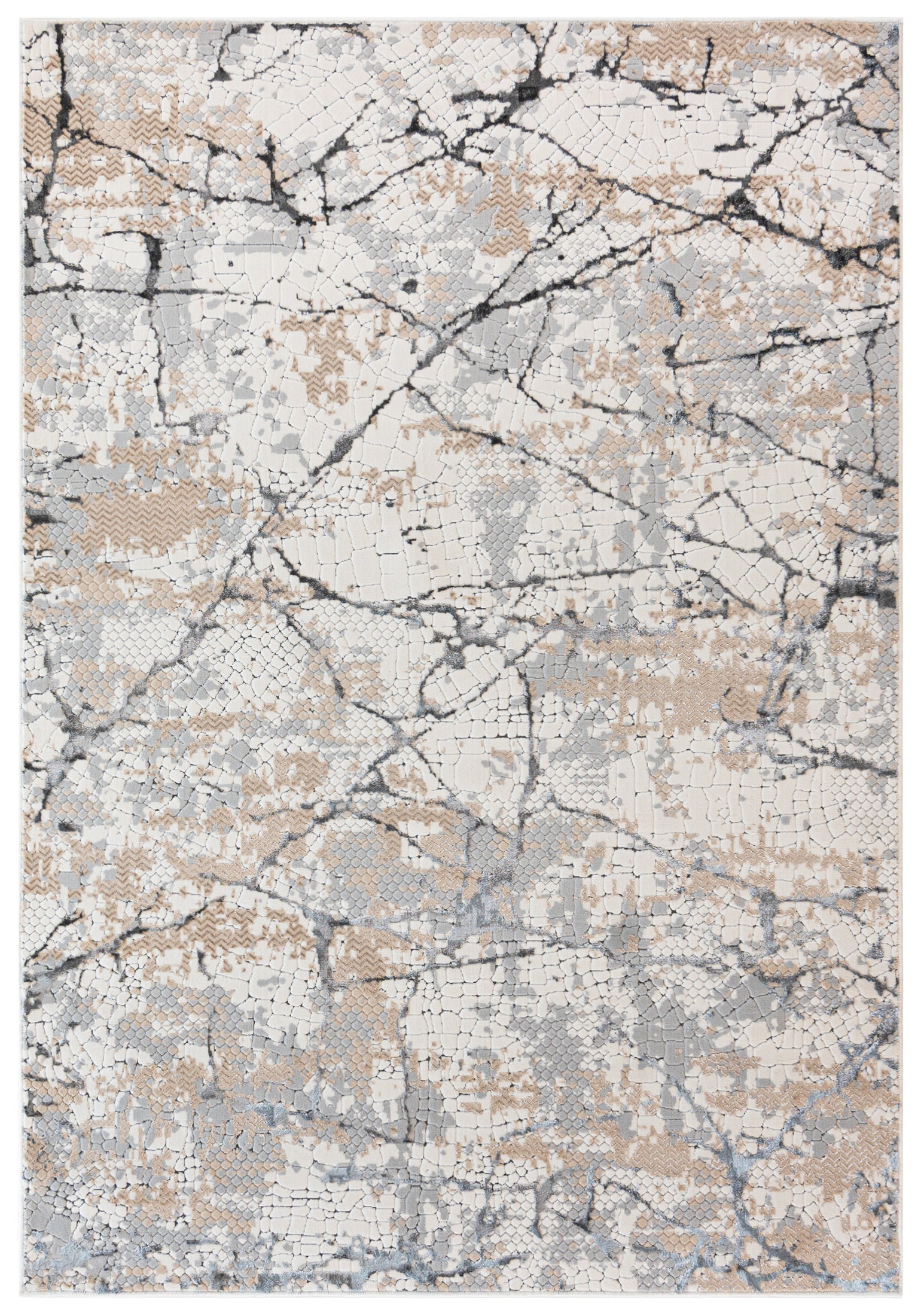 Dywan Nowoczesny Abstrakcyjny Rieti Grigio 160 x 230 cm beżowy, szary 1 szt.