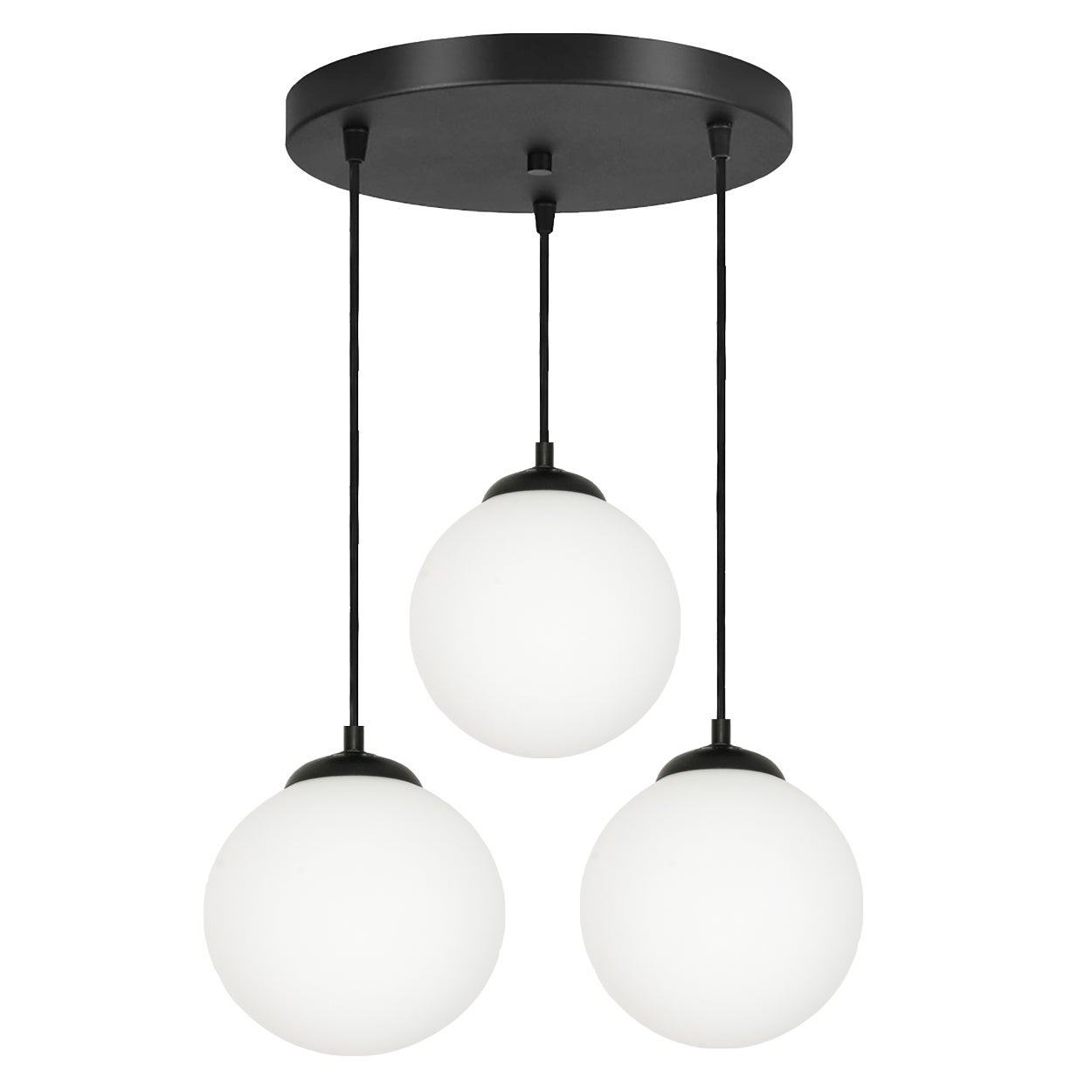 Lampa wisząca czarna 3 punktowa do salonu BRONX industrialna loft E14 Edylit