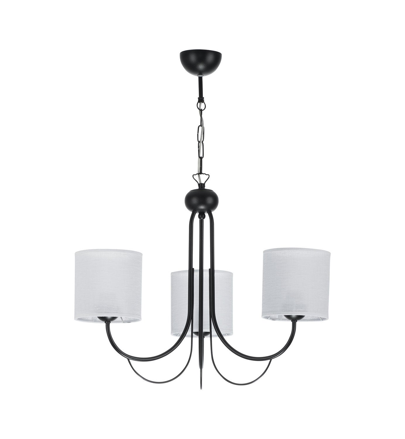 Żyrandol Kaskada z abażurami Jupiter czarny E27 80x64x64 cm 1 szt.