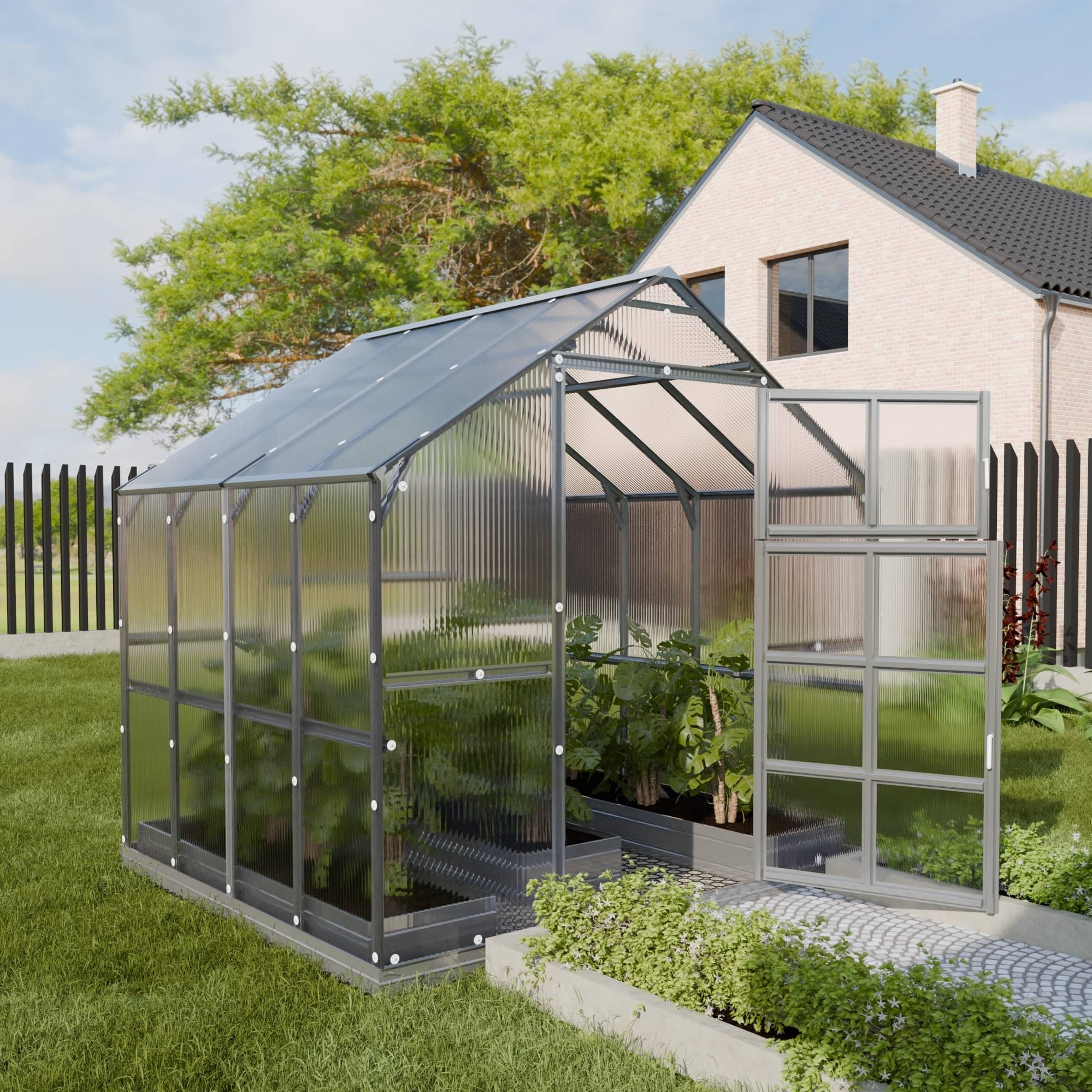 Szklarnia KLASIKA HOUSE 2,35 x 2,12 m (4,98 m²), 6 mm z pokryciem z poliwęglanu 1szt.