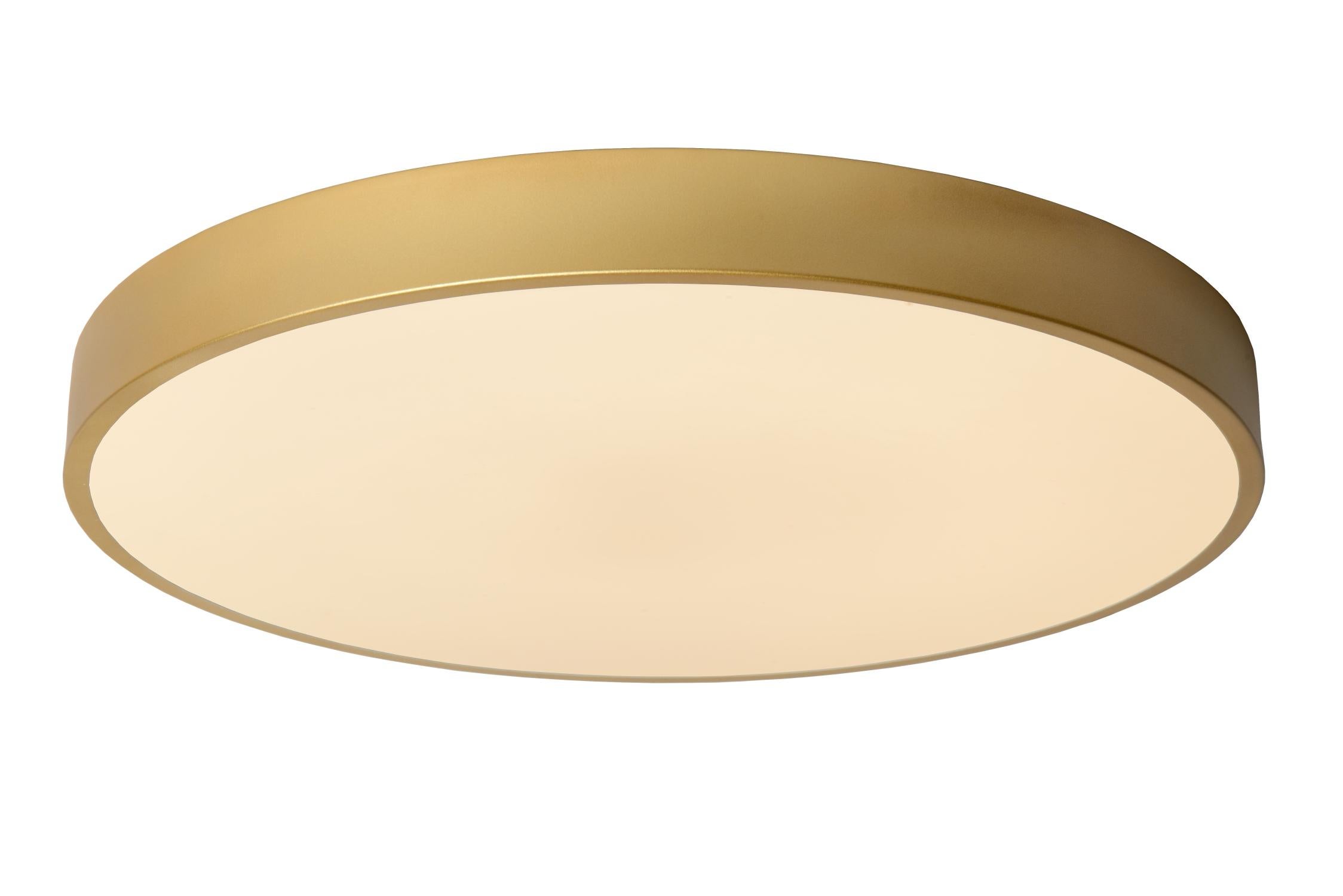 Plafon okrągły UNAR LED 36W Ciepła biel 2520lm złoto-odcienie złota-biały wym:5x50x50cm IP20 Lucide