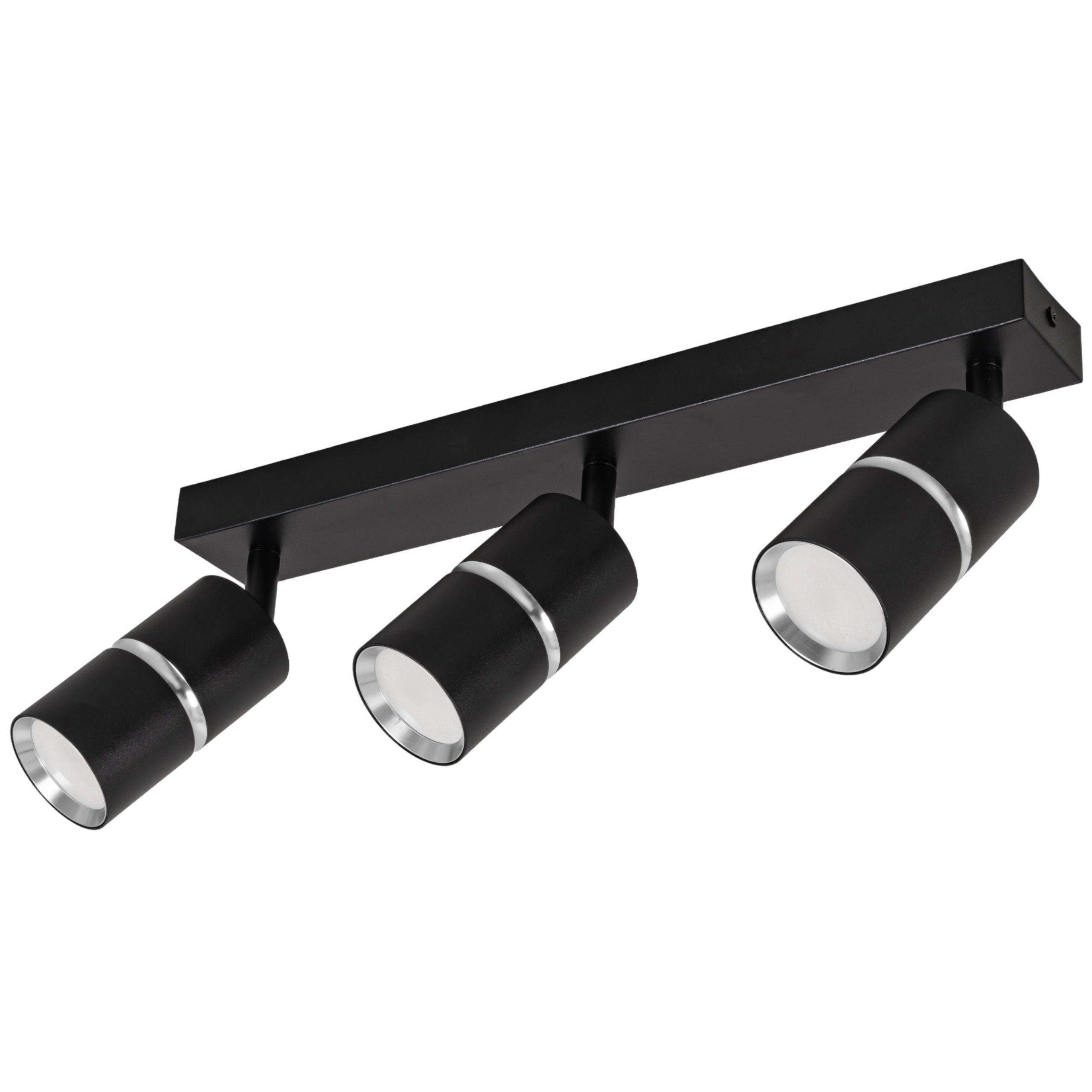 Listwa reflektorowa czarna srebrna LED - Lampa sufitowa 3 x GU10 - Kinkiet natynkowy oprawa halogenowa Tuba - LEDHOFF