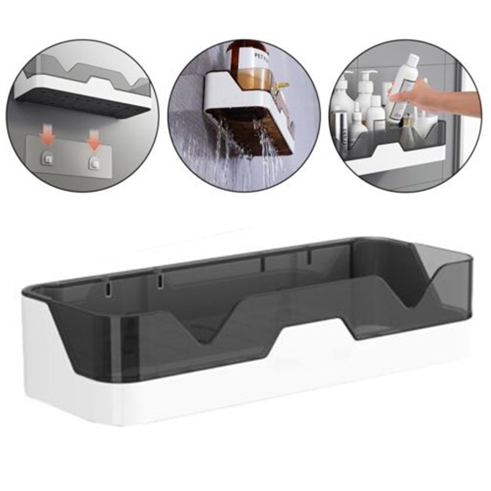 Półka łazienkowa pod prysznic, rozdzielny organizer z haczykami, dwuwarstwowa półka prysznicowa bez wiercenia, do użytku w łazience