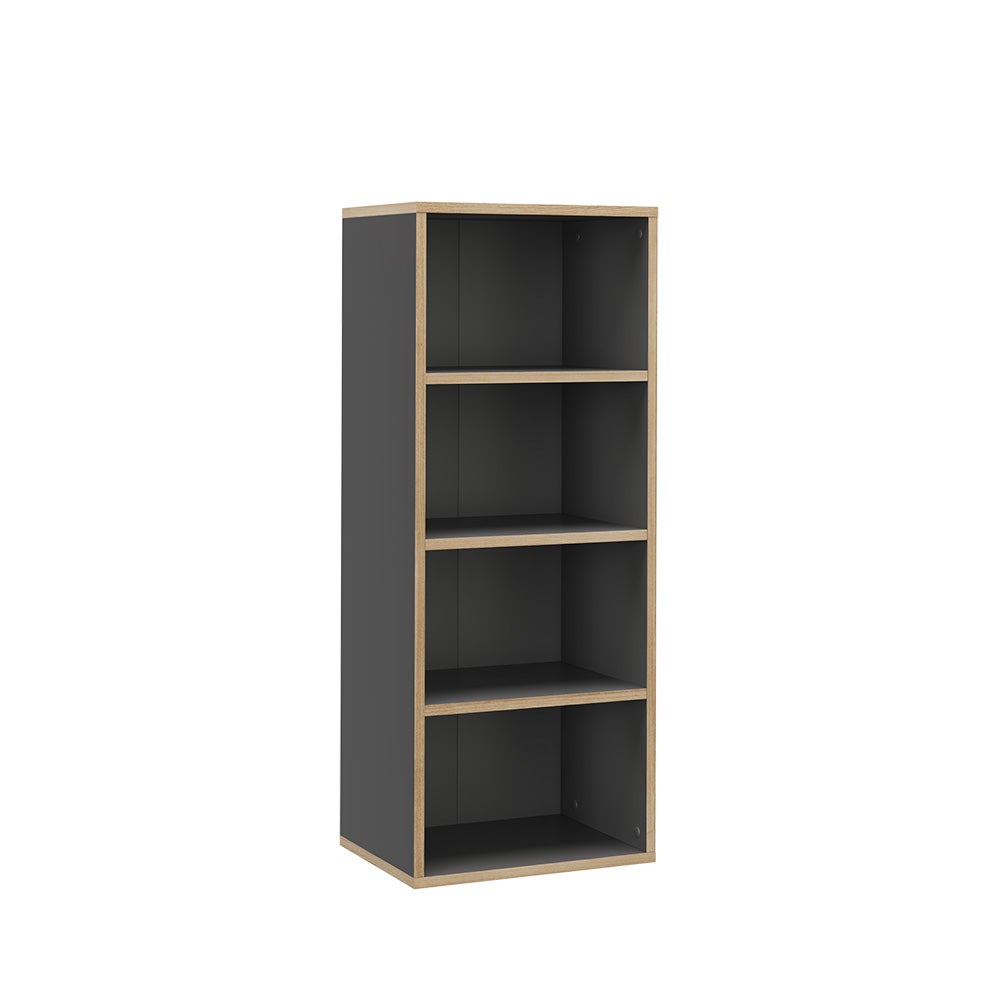 Vicco Regał na książki Tetrix, Antracyt, 40 x 100 cm z 4 przegrodami