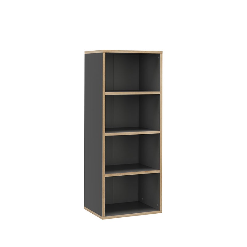 Vicco Regał na książki Tetrix, Antracyt, 40 x 100 cm z 4 przegrodami