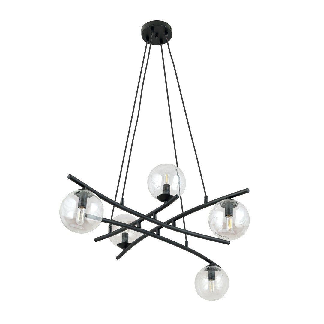Lampa wisząca żyrandol ESSA 5 TRANSPARENT Emibig 1202/5