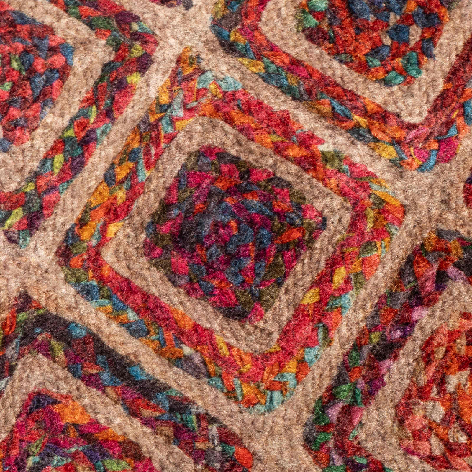 Chodnik Dywanowy 100x300 cm Wielokolorowy do Przedpokoju Antypoślizgowy