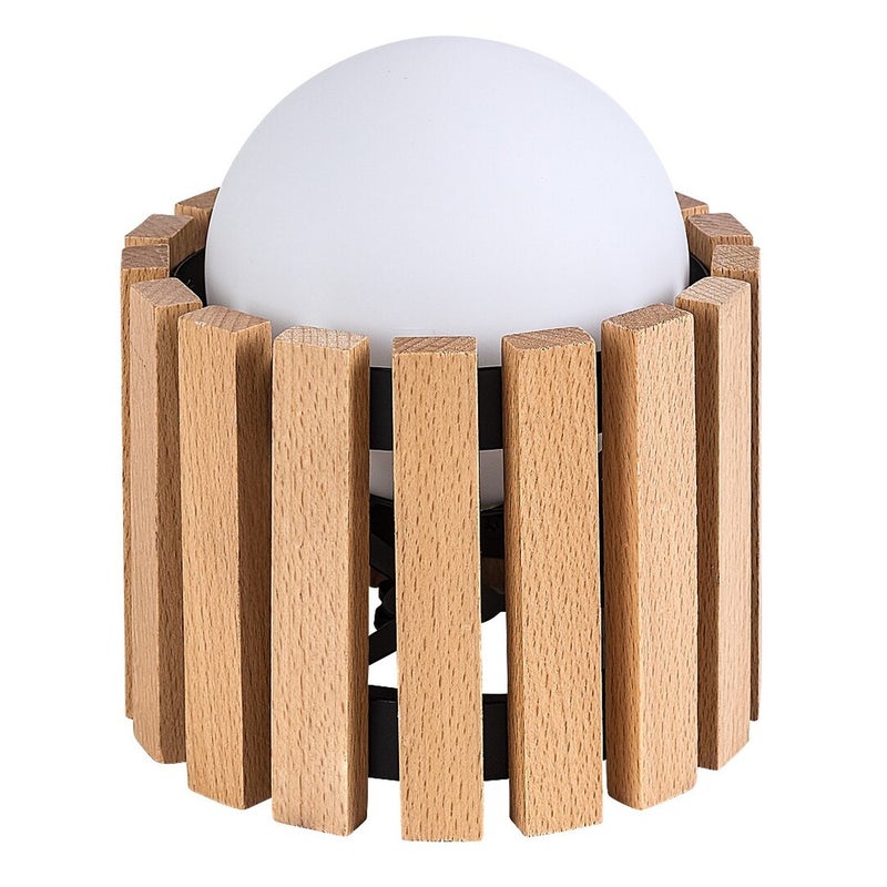 Lampa stołowa biała kula Noxelle 1xG9x5W drewno czarna wym:14,5x13x13cm IP20 Rabalux