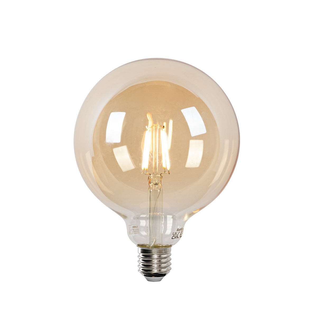 Inteligentna żarówka LED E27 G125 złota 4,9W 470lm 1800-4000K