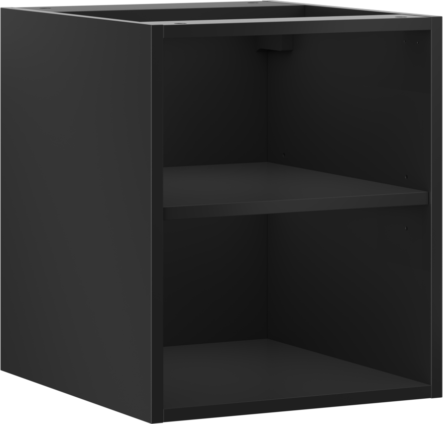 Mexen Box-A szafka otwarta z półką 40 cm, czarna mat - 91AX2-0400-470-0-71