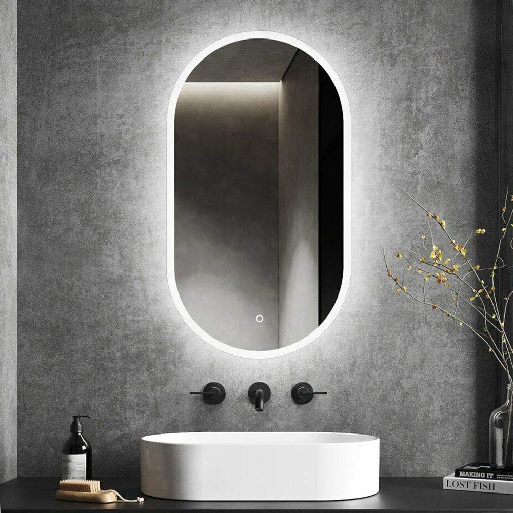 Kibath Lustro owalne LED VAL 20W, 50 cm x 90 cm, 6000 K