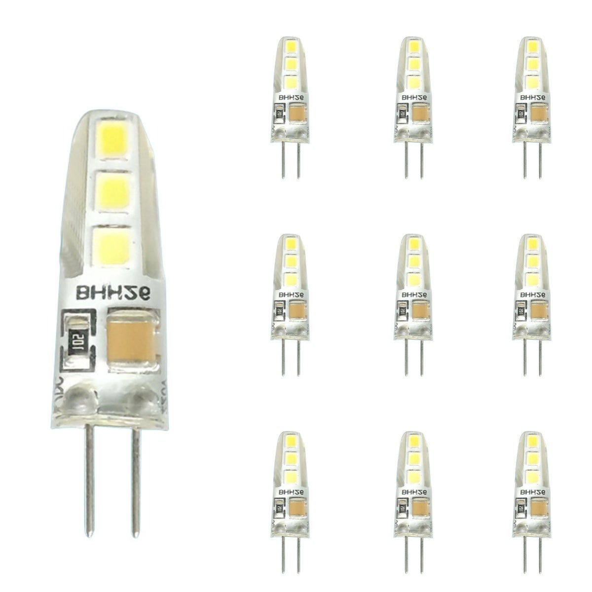 Koraliki LED G4, szpilki LED, niskie napięcie, 220 V 1 W, żarówka kryształowa, źródło światła o dużej jasności, ciepłe światło. (10 sztuk)