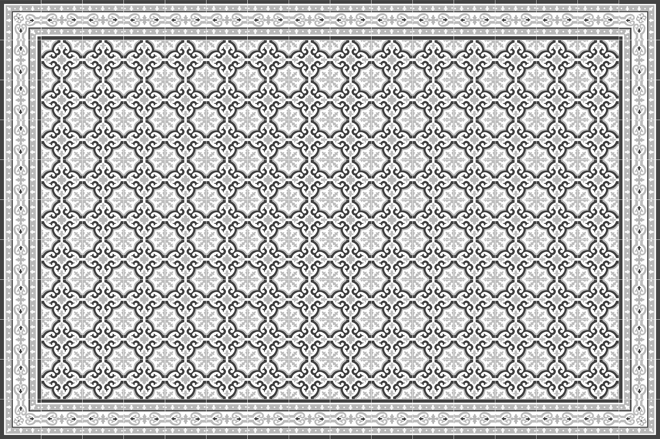 Dywan winylowy Colette 133x200 cm - Antypoślizgowy PVC, winyl do kuchni lub salonu, zmywalny, wodoodporny, styl hydrauliczny