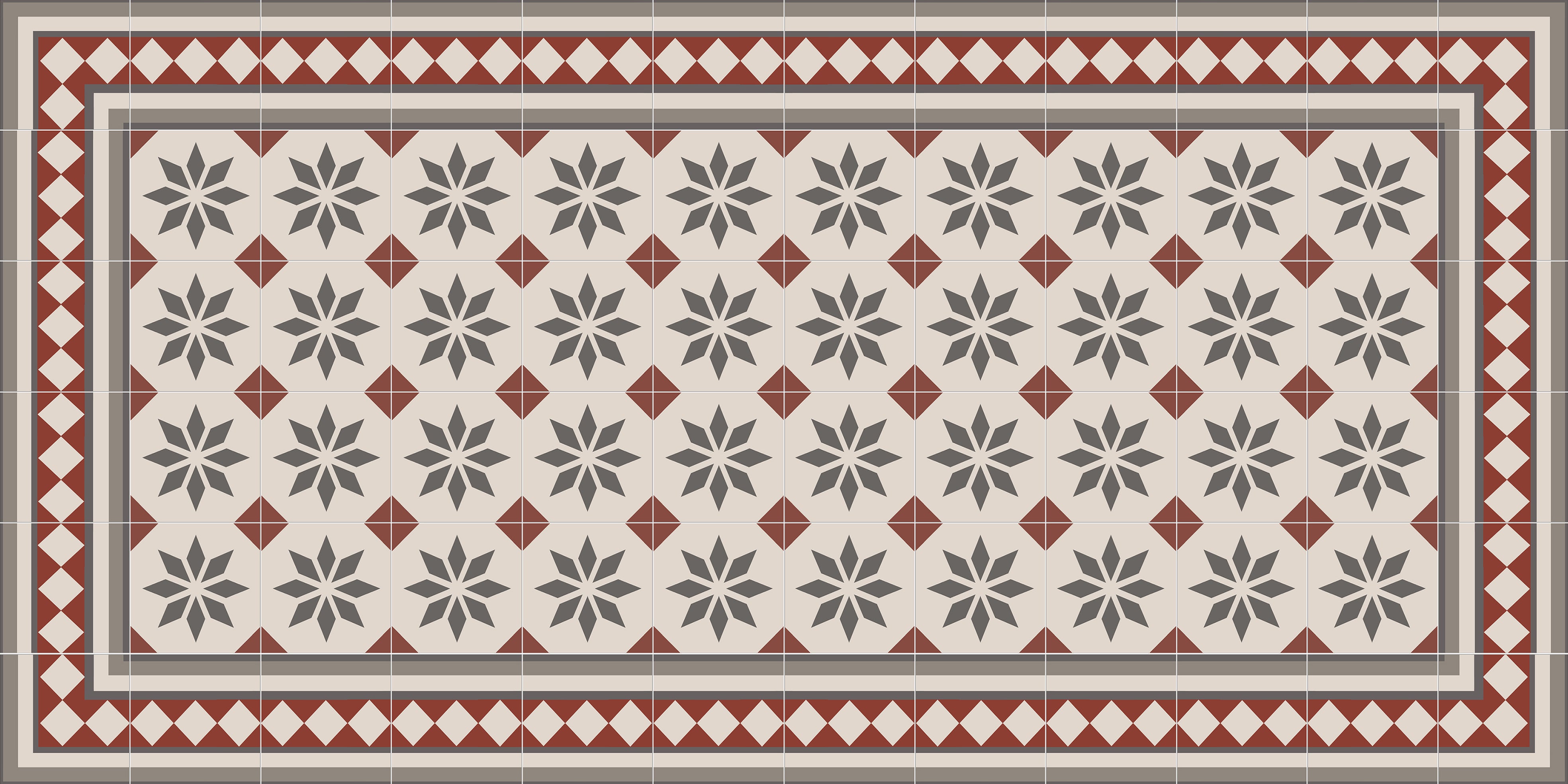 Dywan winylowy Jolie 50x100 cm - antypoślizgowy PVC, winylowy do kuchni lub salonu, zmywalny, styl hydrauliczny