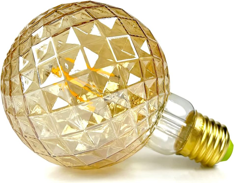 Żarówki LED vintage z żarnikiem retro 4 W 220/240 V E27 Dekoracyjna żarówka G95 Kryształ