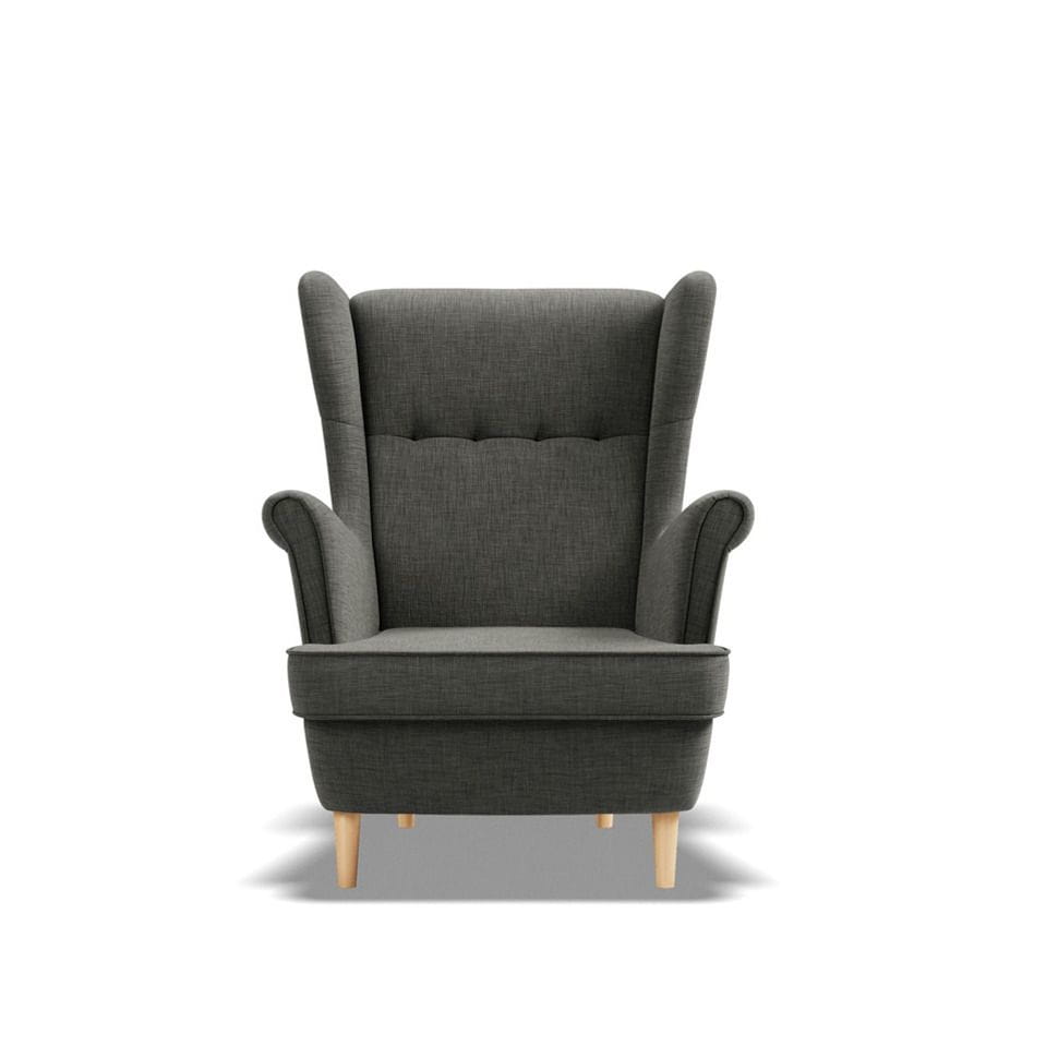 Fotel skandynawski, Myso mini dla dzieci, 54x60x73 cm, ciemny szary | TYLETEGOTU