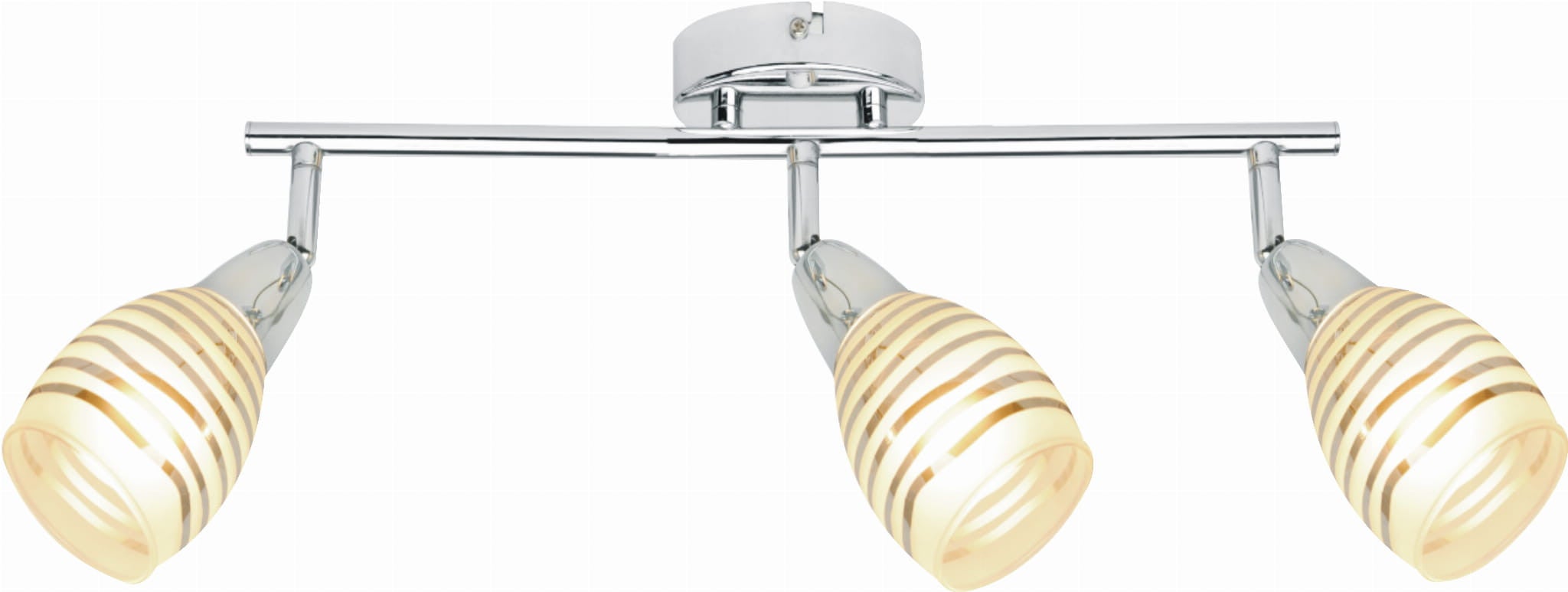 Lampa wisząca JUBILAT ecru-chromowana 3 x E14 x 10W wym: 20 x 59 x 7 cm Candellux