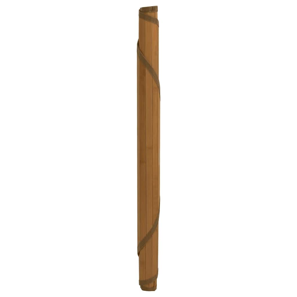 Dywan okrągły, brązowy, 80 cm, bambusowy