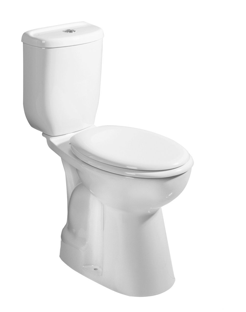 Kompakt WC CREAVIT dla osób niepełnosprawnych, wysoki 45,5 cm z deską, pionowy odpływ