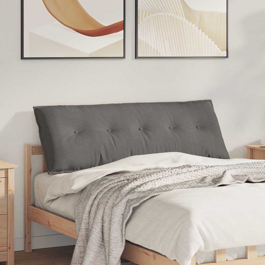 Poduszka na plecy Jasnoszary 140 x 50 cm Tkanina sztruksowa vidaXL